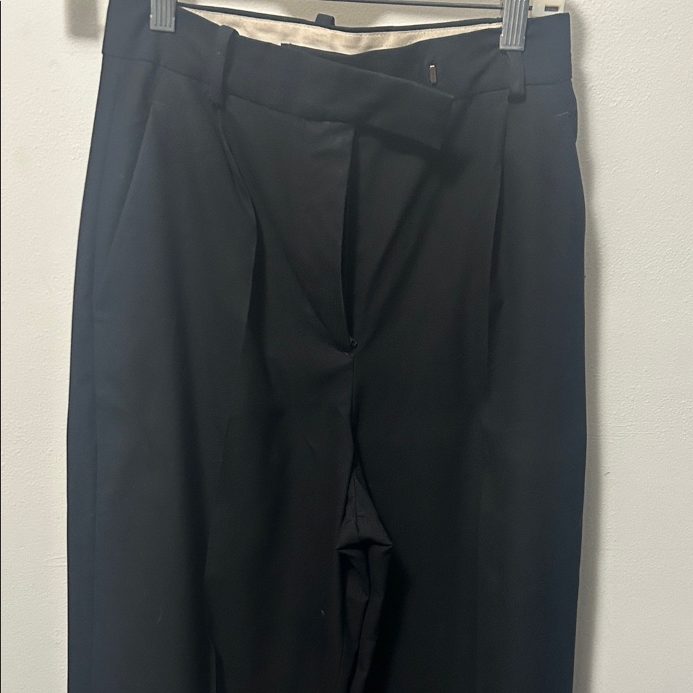 Zara Black High-Waisted Pleated Trousers